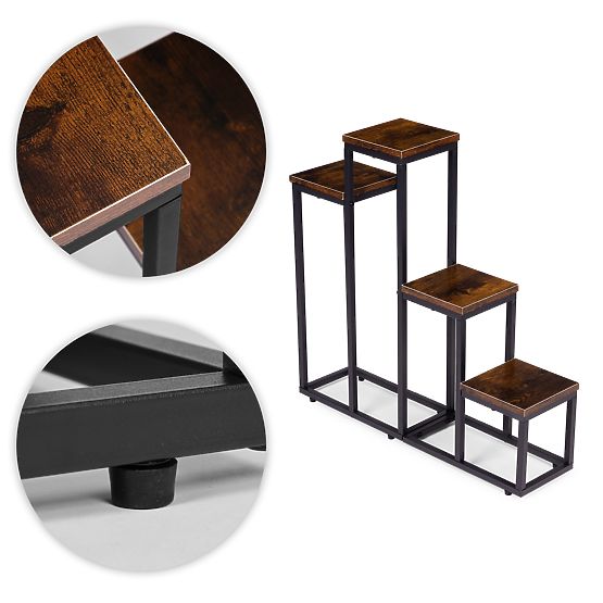 Portafiori con 4 ripiani loft ModernHome