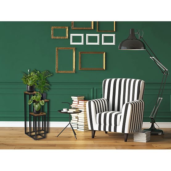 Portafiori nero Munir Rustic rovere invecchiato
