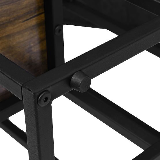 Portafiori nero Munir Rustic rovere invecchiato