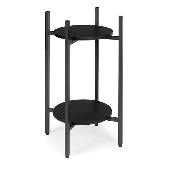 Portafiori, supporto per piante, decorazione, 2 livelli, nero, ModernHome