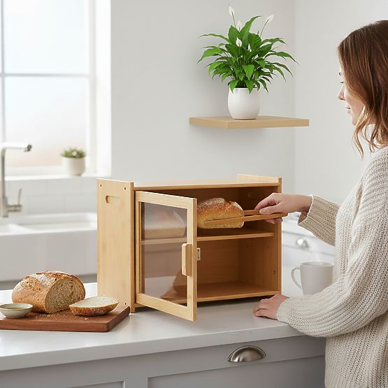 Portapane in bambù Pierre, contenitore per pane