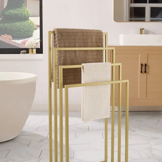 Portasciugamani a 4 livelli - dorato