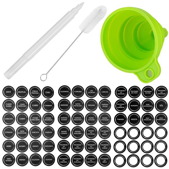 Portaspezie a ripiani ENELDO 24 vasetti + 72 etichette