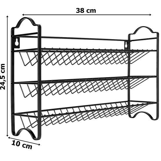 Portaspezie a ripiani ENELDO 24 vasetti + 72 etichette