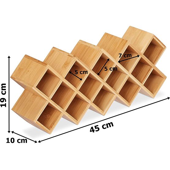 Portaspezie in bambù KOCHEN 18 vasetti