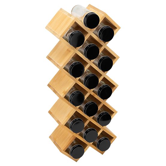 Portaspezie in bambù KOCHEN 18 vasetti