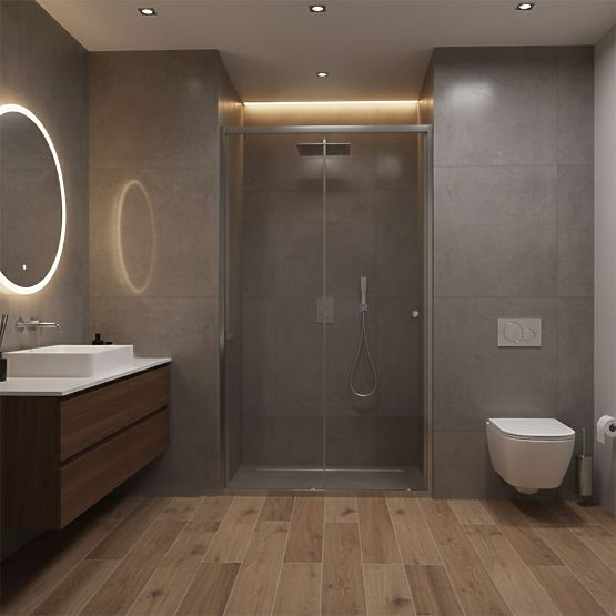 Porte doccia Rea Primo Slide 130 Cromo