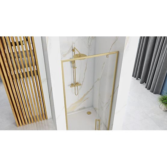 Porte doccia REA Rapid Swing 100 ORO SPAZZOLATO