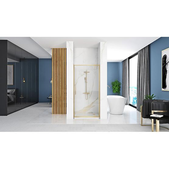 Porte doccia REA Rapid Swing 90 ORO SPAZZOLATO