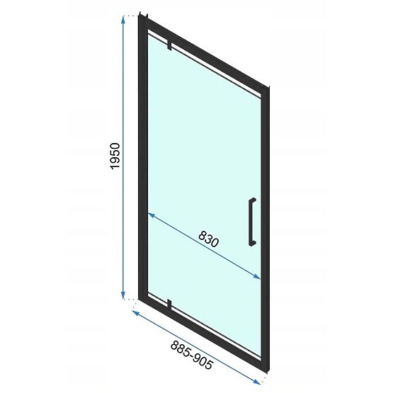 Porte doccia REA Rapid Swing 90 ORO SPAZZOLATO