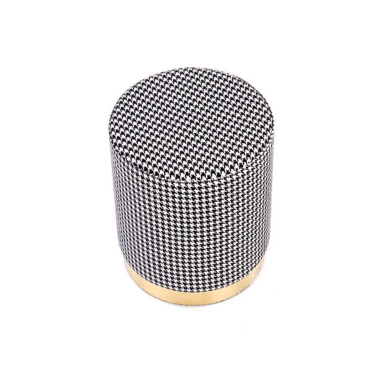 Pouf ARUNA nero/bianco/oro (1p=1pz)