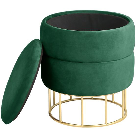 POUF ELZA VERDE BOTTIGLIA