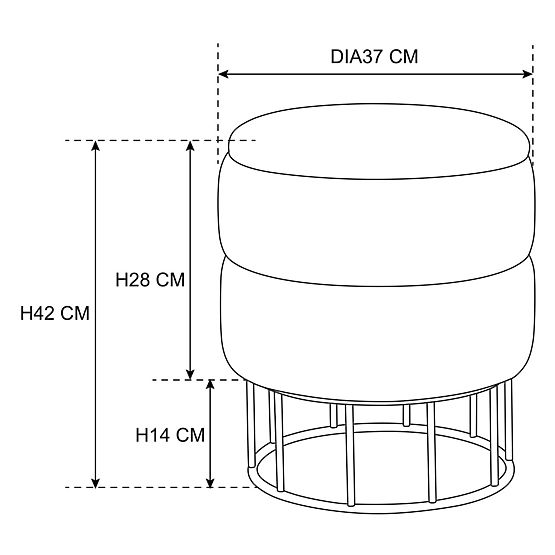 POUF ELZA VERDE BOTTIGLIA