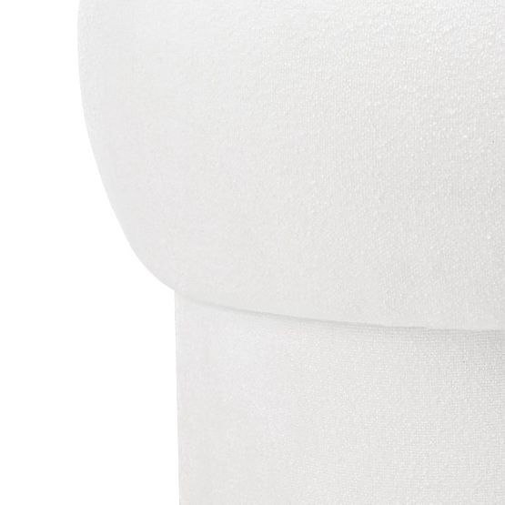 Pouf imbottito Bloop, rotondo, bianco