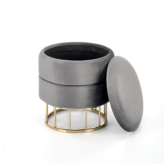 Pouf MINTY grigio / oro (1p=1pz)