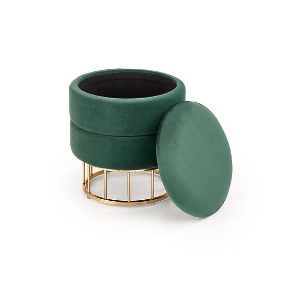 Pouf MINTY verde scuro / oro (1p=1pz)