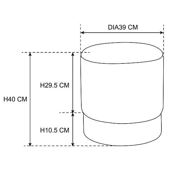 POUF ORO ROSA CIPRIA