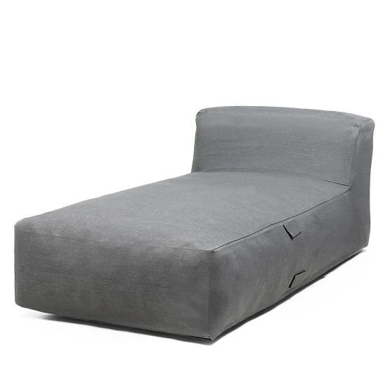 Pouf per set angolare da giardino Vacuum con copertura, grigio