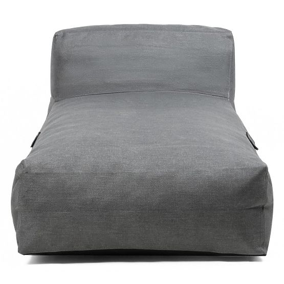 Pouf per set angolare da giardino Vacuum con copertura, grigio