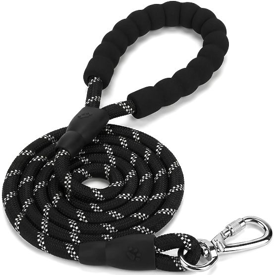 Robusto guinzaglio riflettente da addestramento per cani KOBE 3m nero