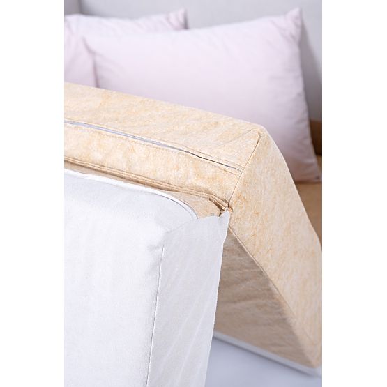 Divano letto Jack - grigio chiaro / rosa cipria