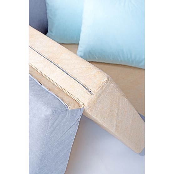 Divano Letto Jack - grigio scuro / azzurro chiaro