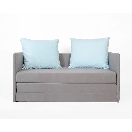 Divano Letto Jack - grigio scuro / azzurro chiaro