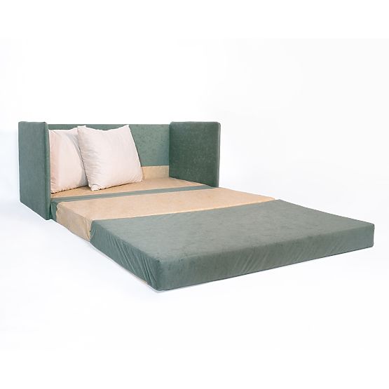 Divano letto Jack - verde scuro / beige