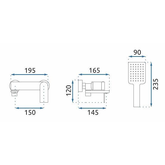 Rubinetto da vasca REA STORM Rame Spazzolato