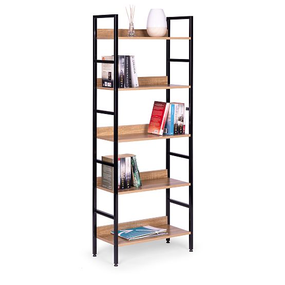 Scaffale alto loft 5 ripiani metallo MDF ModernHome