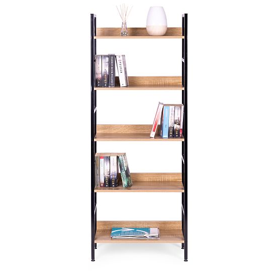Scaffale alto loft 5 ripiani metallo MDF ModernHome