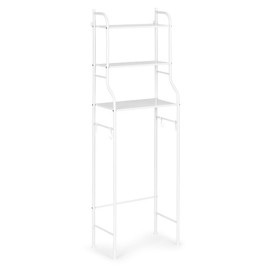Alto scaffale WC per bagno sopra il WC 3 ripiani struttura in alluminio