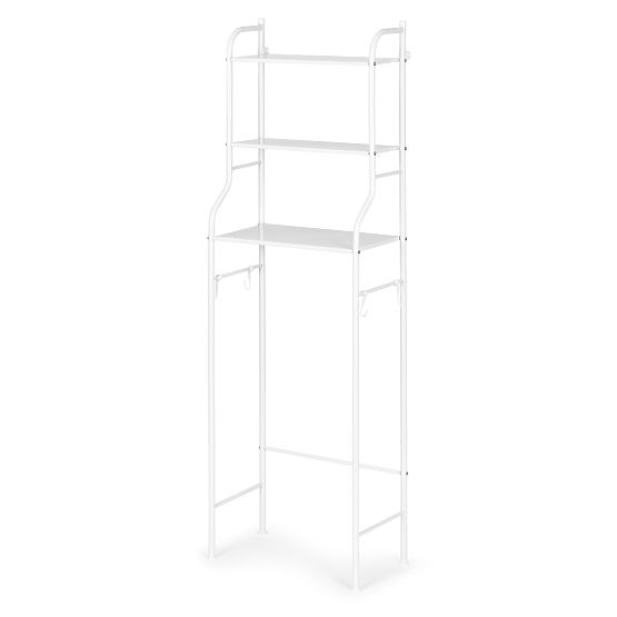 Alto scaffale WC per bagno sopra il WC 3 ripiani struttura in alluminio