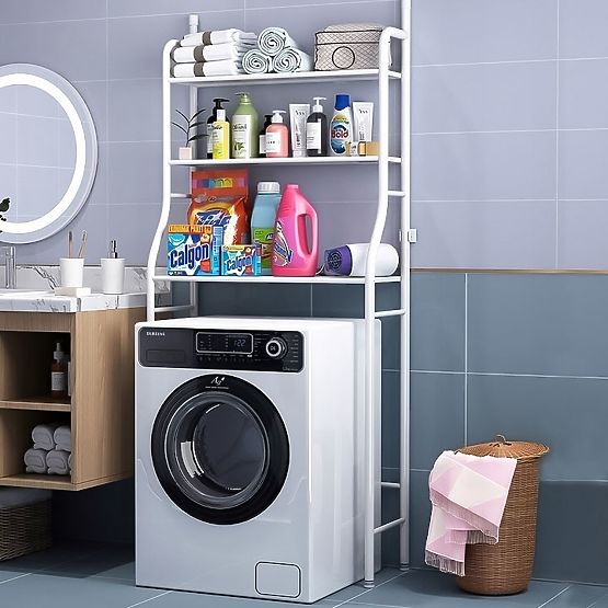 Alto scaffale WC per bagno sopra il WC 3 ripiani struttura in alluminio