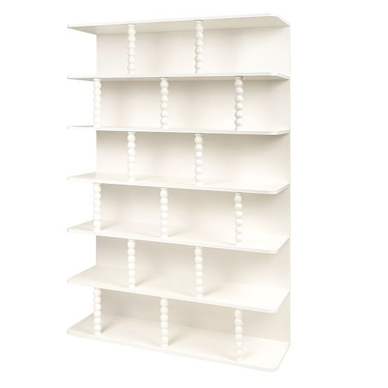 Scaffale alto Perla, bianco, supporti a sfera