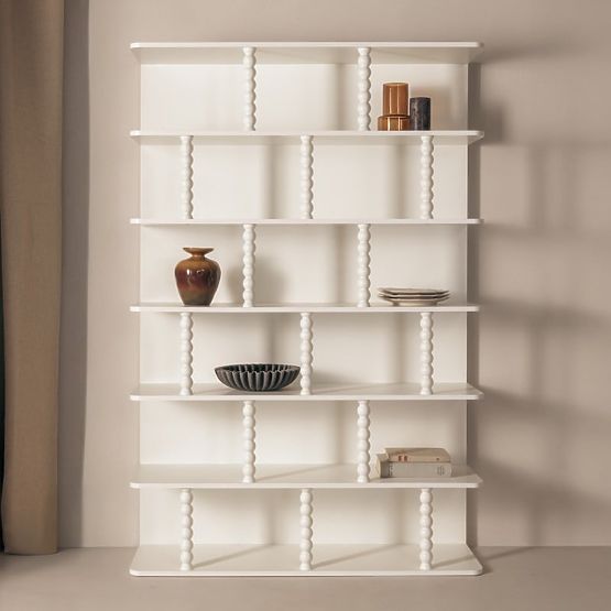 Scaffale alto Perla, bianco, supporti a sfera