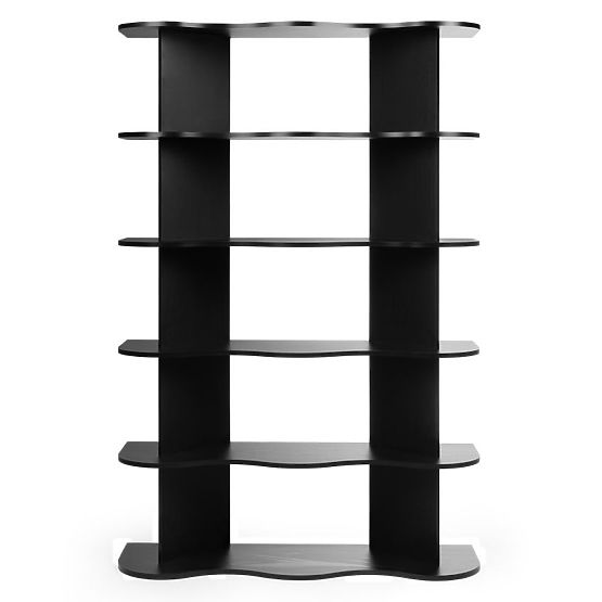 Scaffale alto Rheo, nero, ondulato