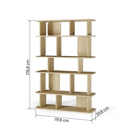 Scaffale alto Tulumo, arrotondato, Rovere Cremona Torro