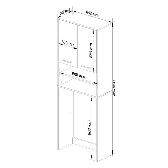 SCAFFALE BAGNO FIN COLONNA 2D LAVATRICE SONOMA