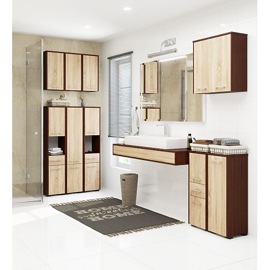 SCAFFALE BAGNO FIN COLONNA 30 2D 140cm VENGE / SONOMA