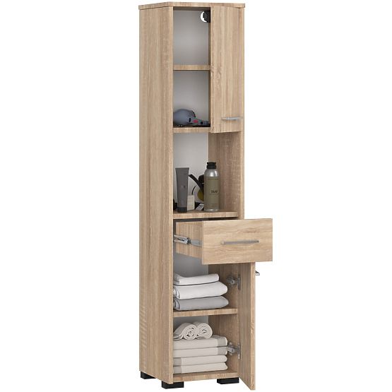 SCAFFALE BAGNO FIN COLONNA 30 2D 1SZ 1W 140cm PK SONOMA