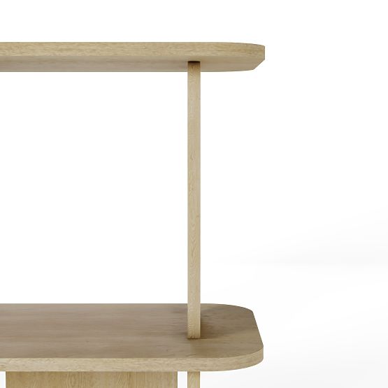 Scaffale basso Tulumo, arrotondato, Rovere Cremona Torro