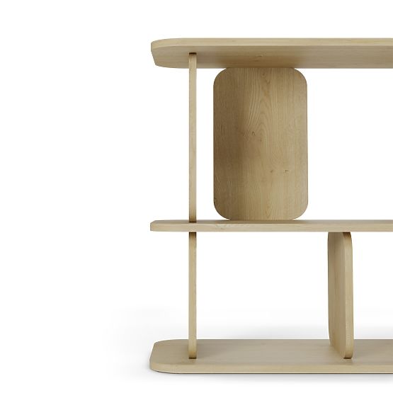 Scaffale basso Tulumo, arrotondato, Rovere Cremona Torro