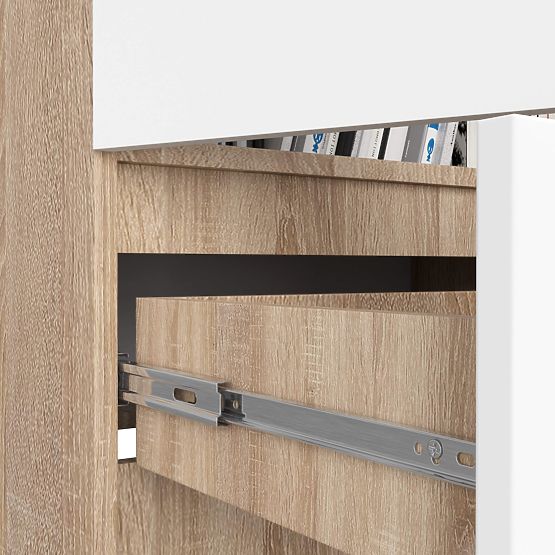 SCAFFALE CHIUSO R60 2D 1SZ CLP PK ROVERE SONOMA / BIANCO