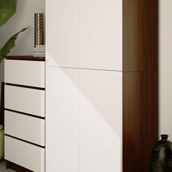 SCAFFALE CHIUSO R80 2D 8P CLP WENGE / BIANCO