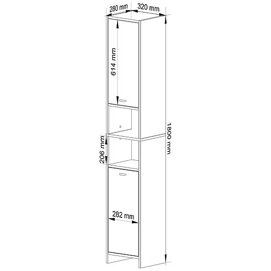 SCAFFALE DA BAGNO BETI 2D 2W BIANCO