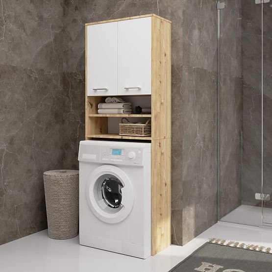 SCAFFALE DA BAGNO FIN COLONNA 2D LAVATRICE ARTISAN - BIANCO