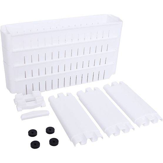 Scaffale da cucina e bagno bianco a 4 livelli Osmera