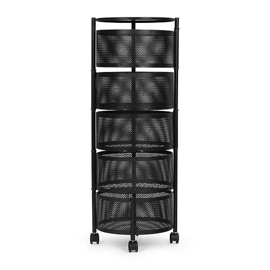 Scaffale da cucina organizzatore assistente ripiani girevoli 5 livelli metallo ModernHome