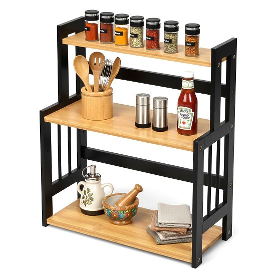Scaffale da cucina per spezie CEZAR NATURAL BLACK